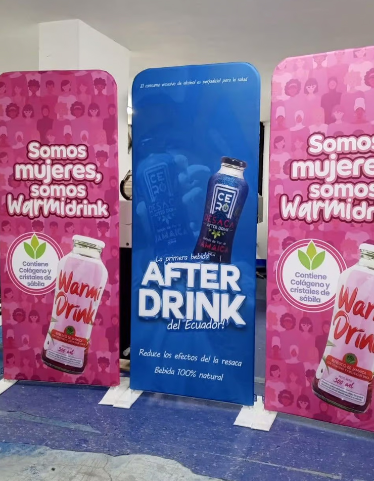 Exhibidor de Tela Doble Lado Recto - 2