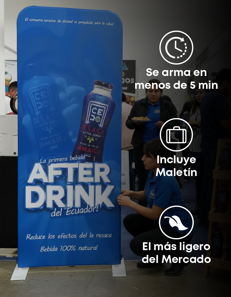 Exhibidor de Tela Doble Lado Recto - 3.3