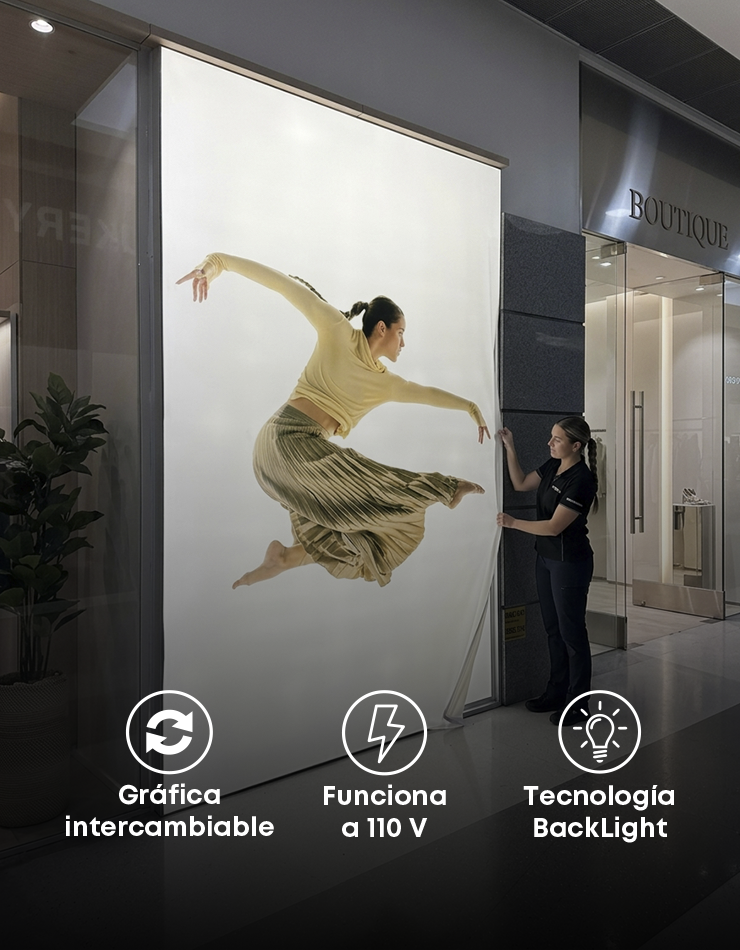 Led Box Textil de Pared - 3