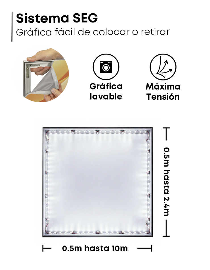 Led Box Textil de Pared - 5