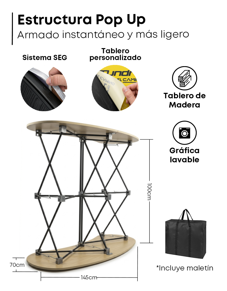 Counter Pop-Up Nacional Large Curvo SEG - 5