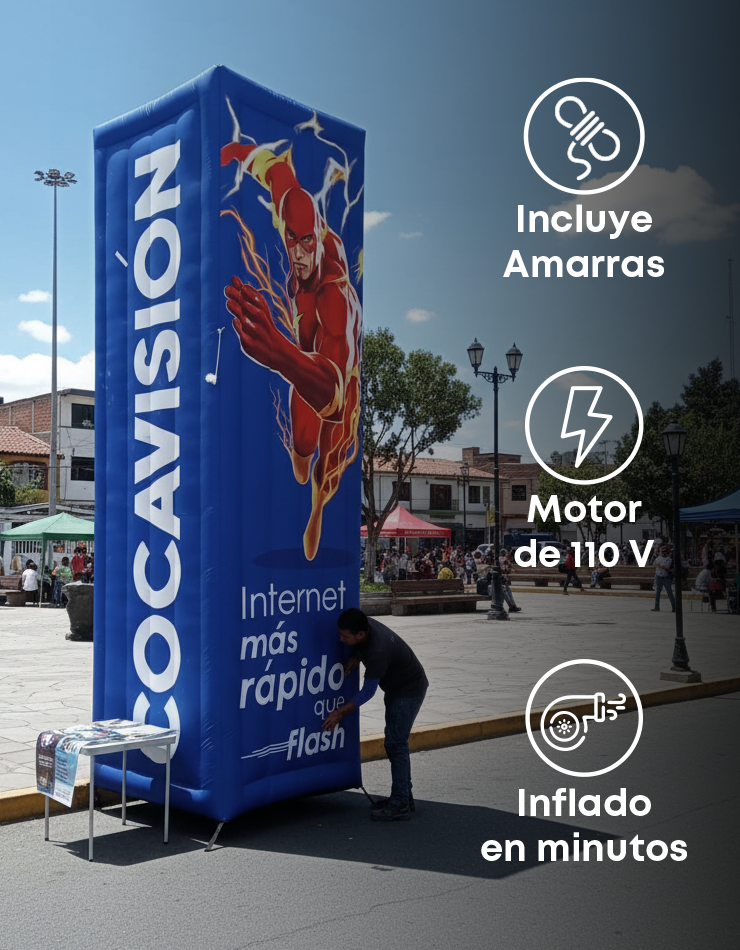 Totem Cuadrado Inflable - 3.3