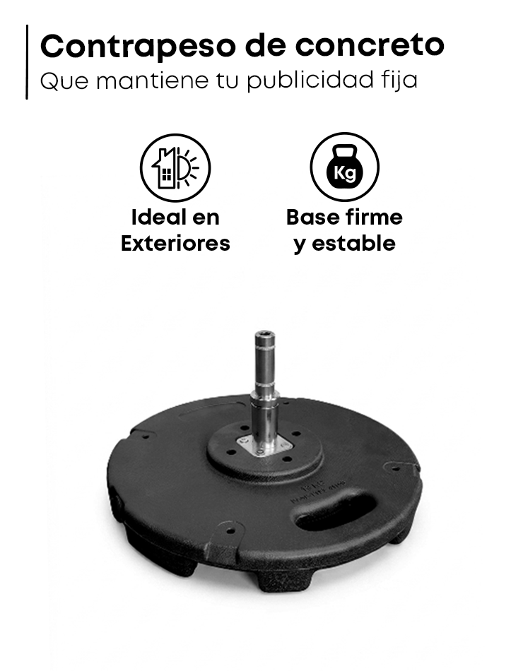Base de Concreto para Banderas - 2