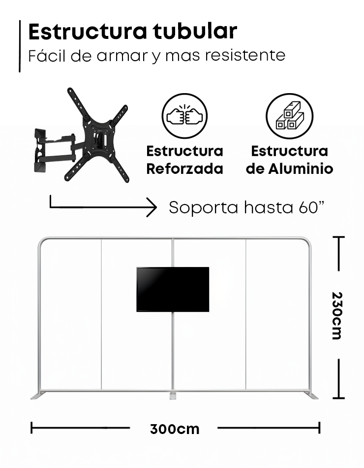 Backing de Tensión con soporte de TV - 5
