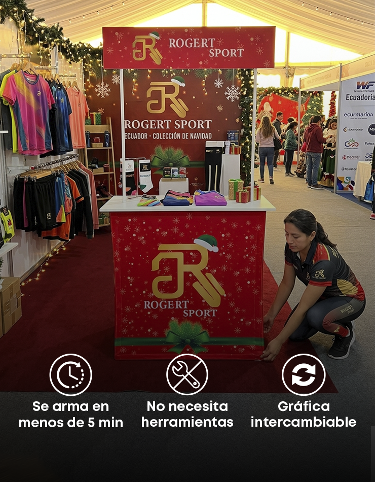Mesa Pop Up velcro recta nacional + letrero - 3