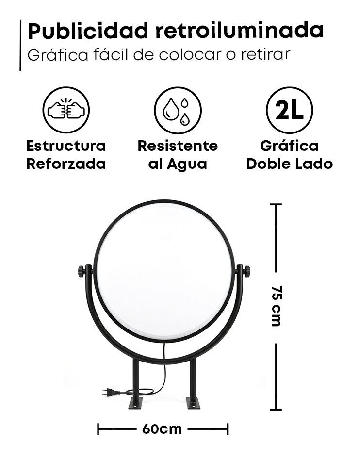 Rótulo Circular Giratorio 2 Lados - 5