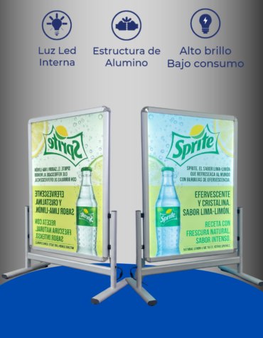 Caballete Led Doble lado beneficios