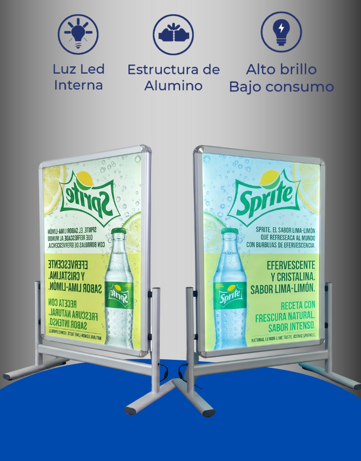 Caballete Led Doble lado Caballete Led Doble lado beneficios