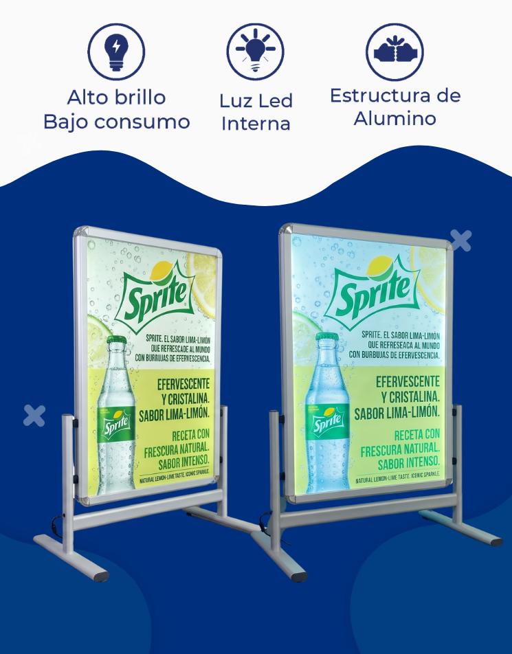 Caballete Led Doble lado